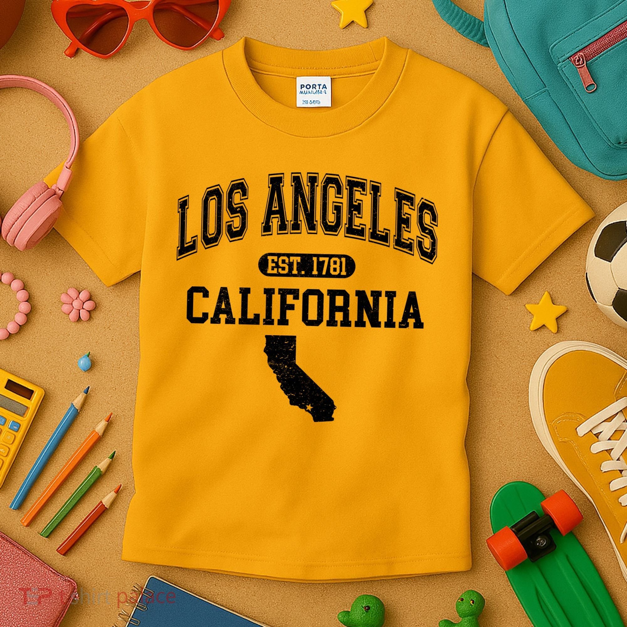 Los Angeles California Est 1781 Varsity Kids T-Shirt