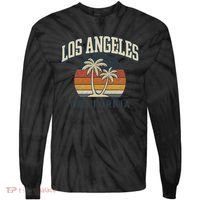 Los Angeles California Retro Tie-Dye Long Sleeve Shirt thumb 0