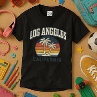 Los Angeles California Retro Kids T-Shirt thumb 3