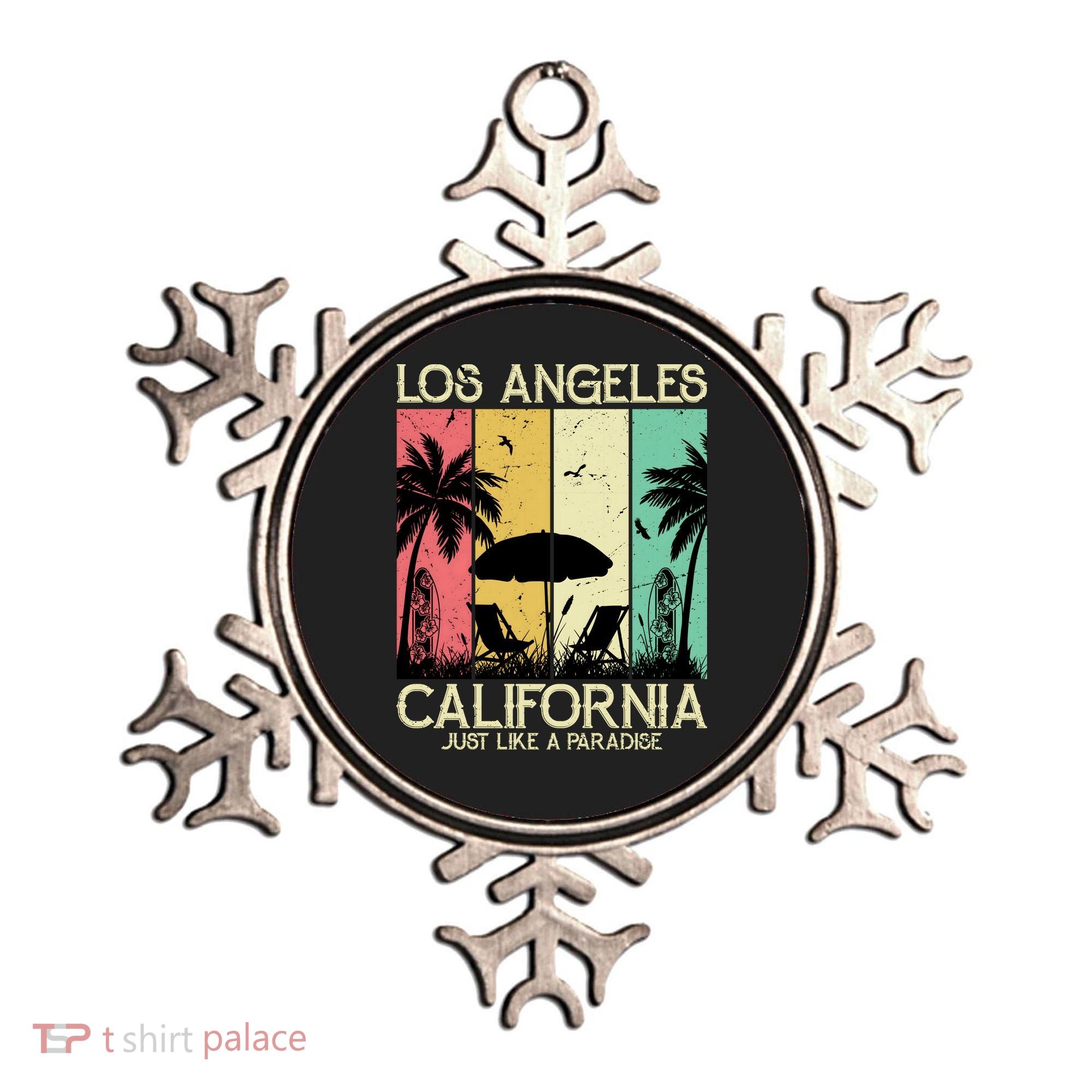 Los Angeles California Just Like A Paradise Retro Ornament