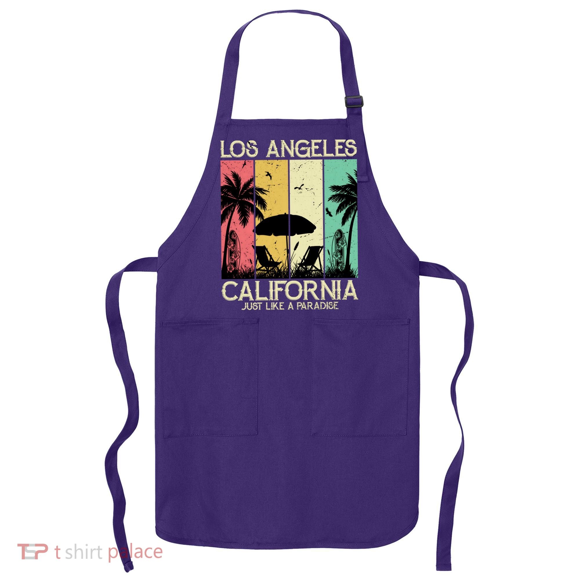 Los Angeles California Just Like A Paradise Retro Apron