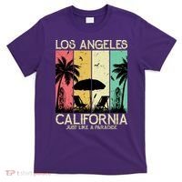 Los Angeles California Just Like A Paradise Retro T-Shirt thumb 0