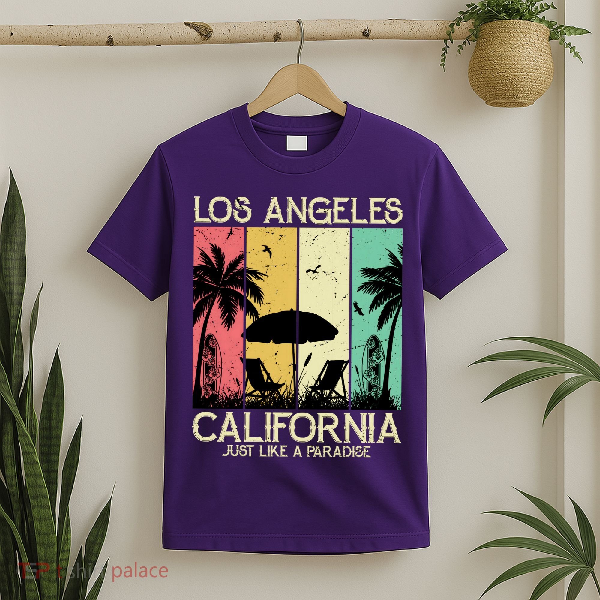 Los Angeles California Just Like A Paradise Retro T-Shirt
