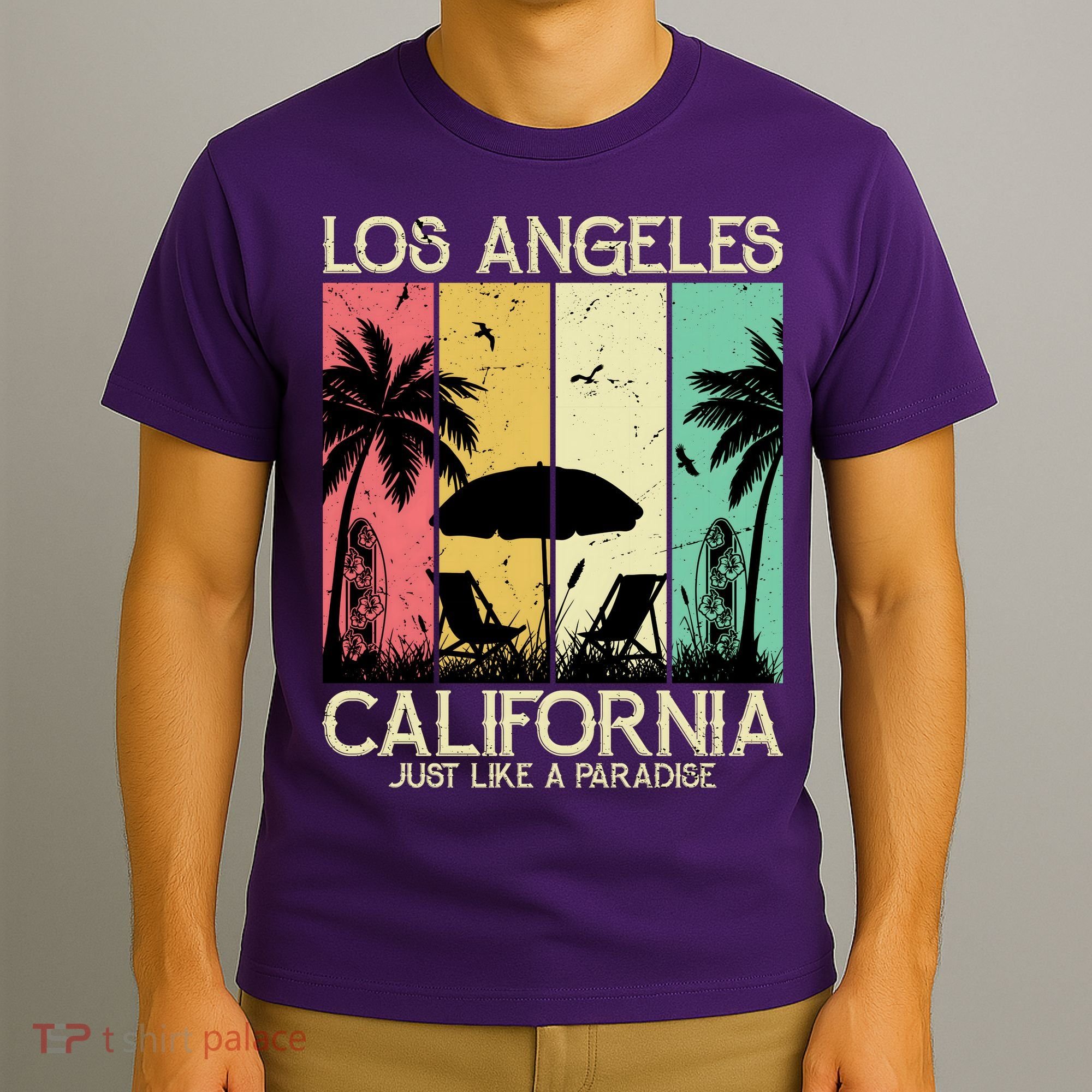 Los Angeles California Just Like A Paradise Retro T-Shirt