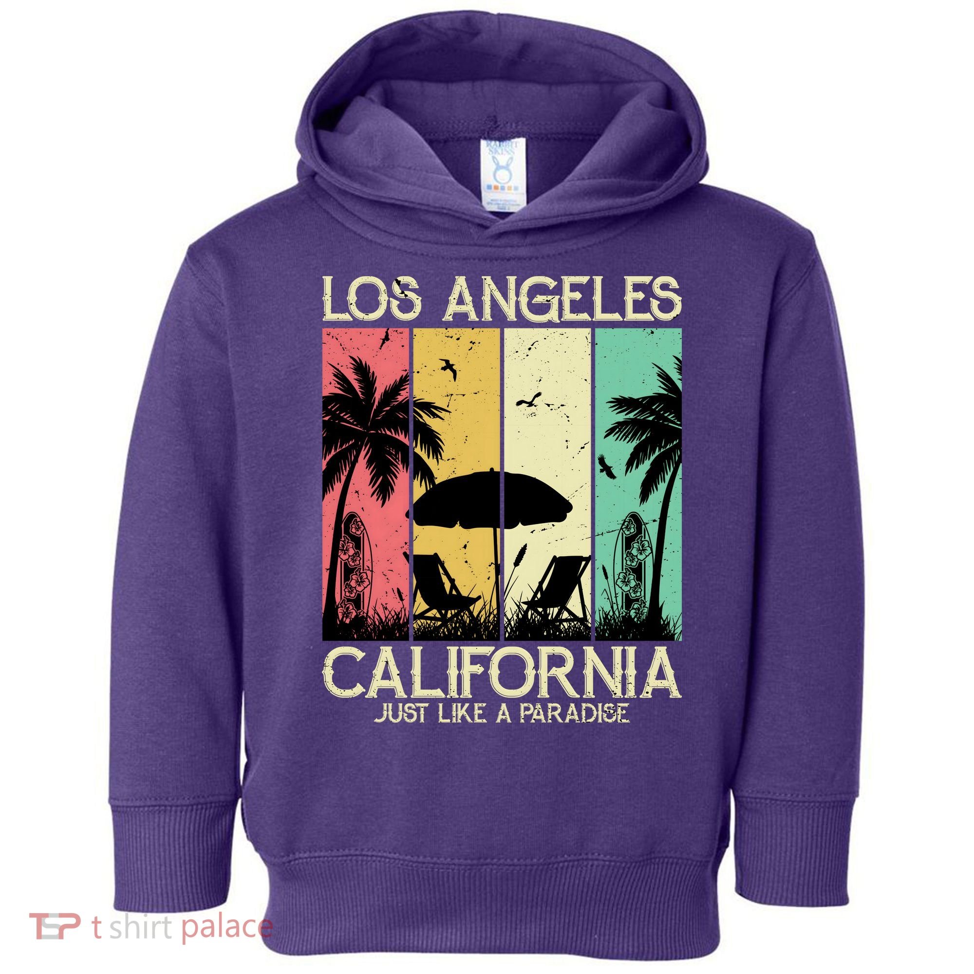 Los Angeles California Just Like A Paradise Retro Toddler Hoodie