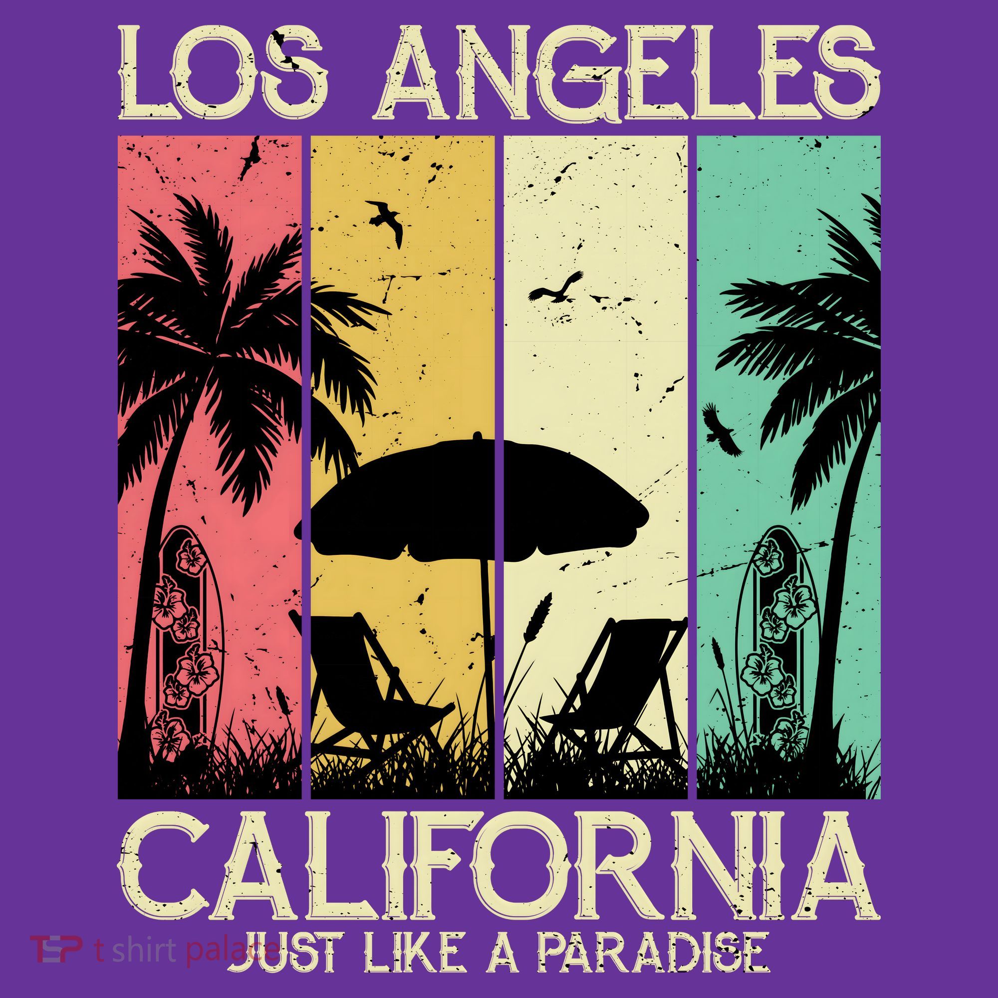 Los Angeles California Just Like A Paradise Retro Visor