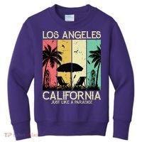 Los Angeles California Just Like A Paradise Retro Kids Sweatshirt thumb 0