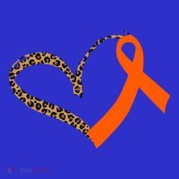 Leukemia Awareness Cancer Leopard Print Heart Orange Ribbon Gift Visor thumb 3