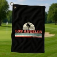 Los Angeles California Golf Towel thumb 1
