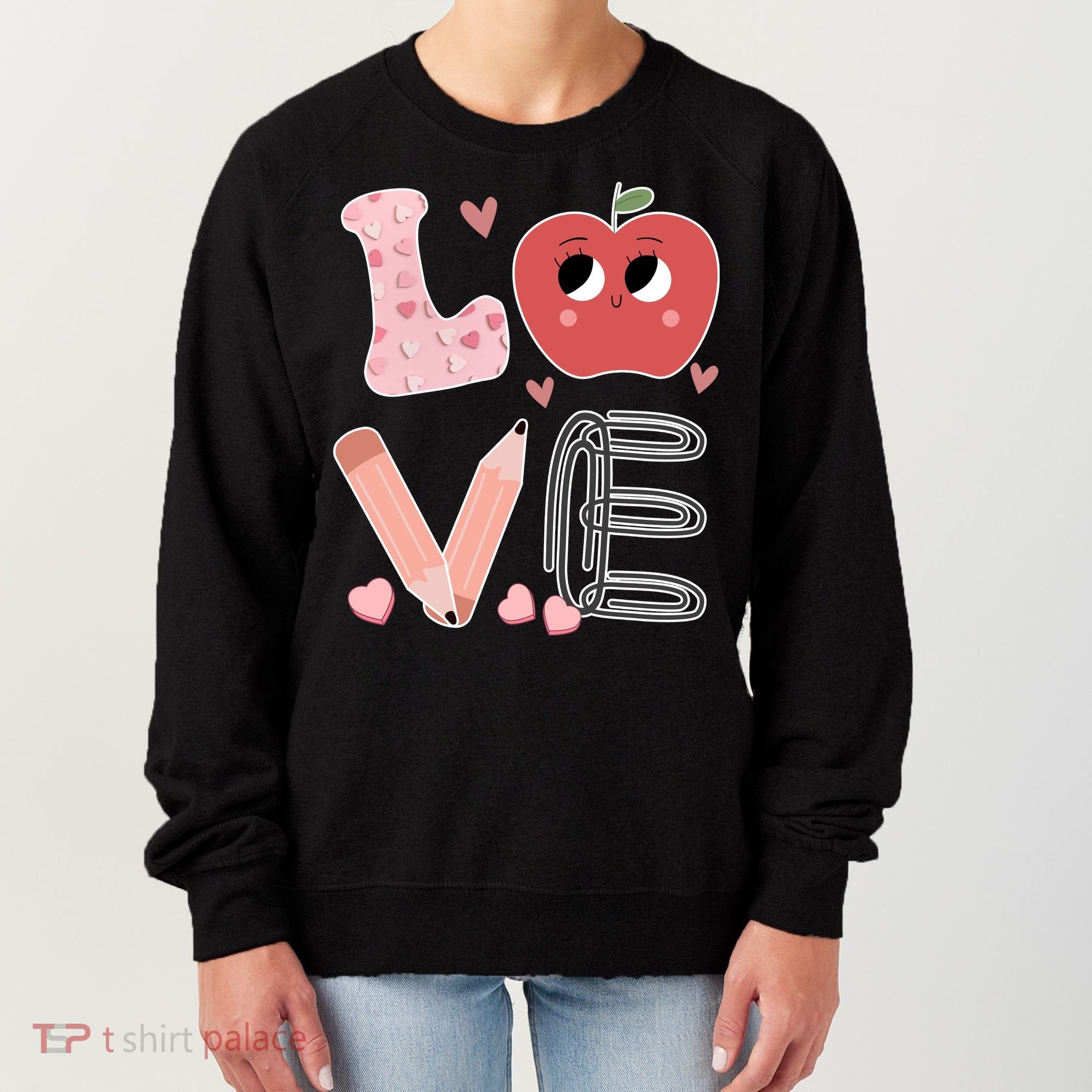Love Apple Cute Teacher Gift Women's Sweatshirt