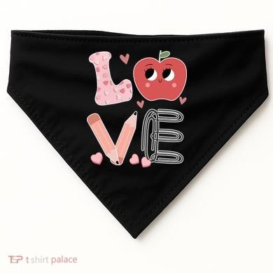 Love Apple Cute Teacher Gift USA-Made Doggie Bandana