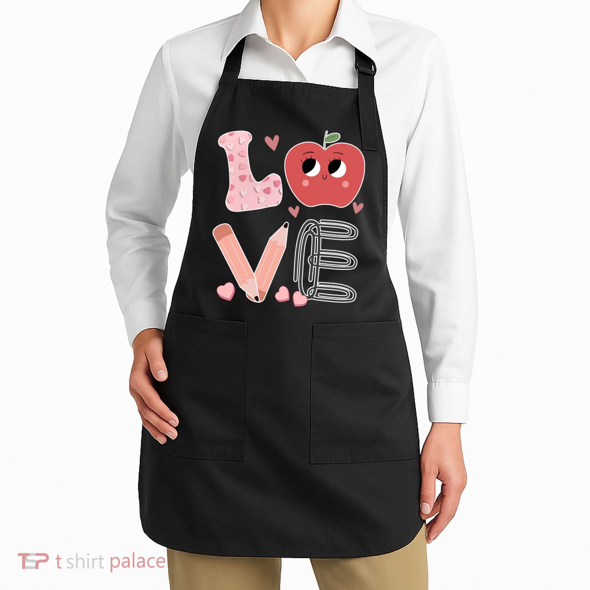 Love Apple Cute Teacher Gift Apron