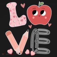 Love Apple Cute Teacher Gift Apron thumb 3