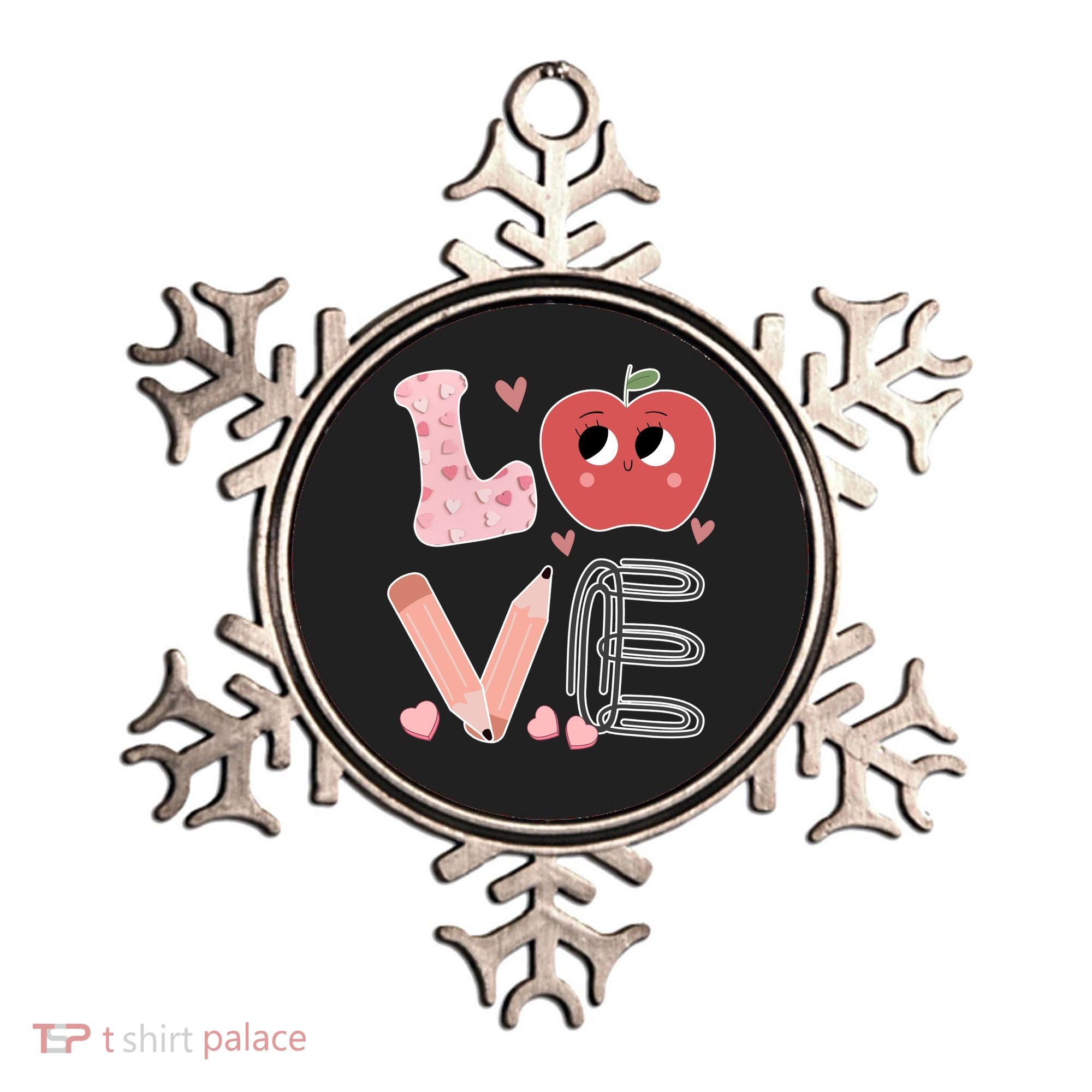 Love Apple Cute Teacher Gift Ornament
