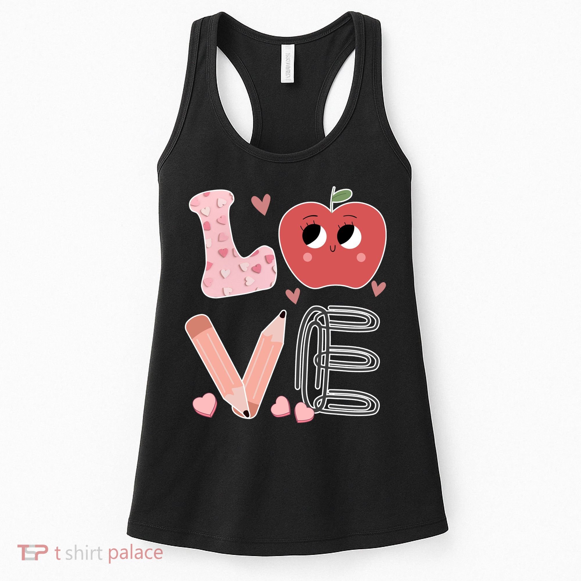 Love Apple Cute Teacher Gift Women's Tank Top