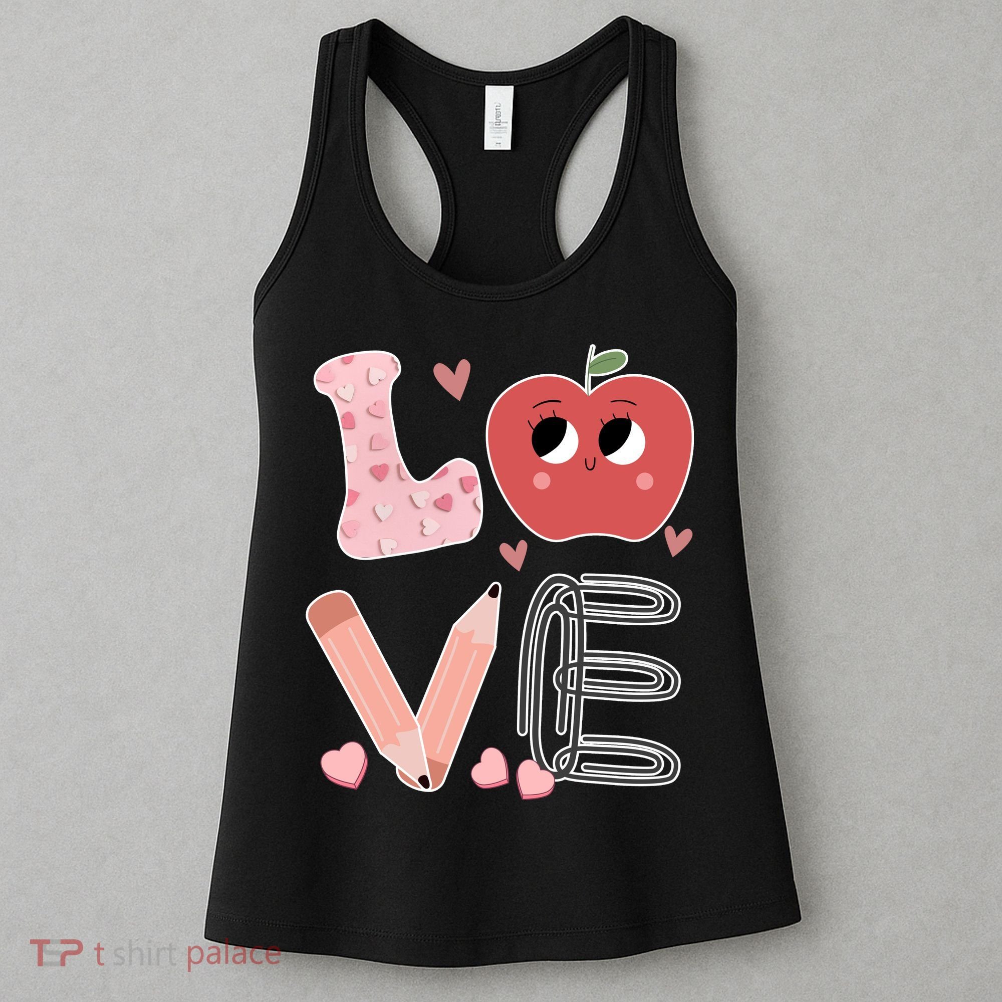 Love Apple Cute Teacher Gift Women's Tank Top