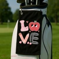 Love Apple Cute Teacher Gift Golf Towel thumb 2