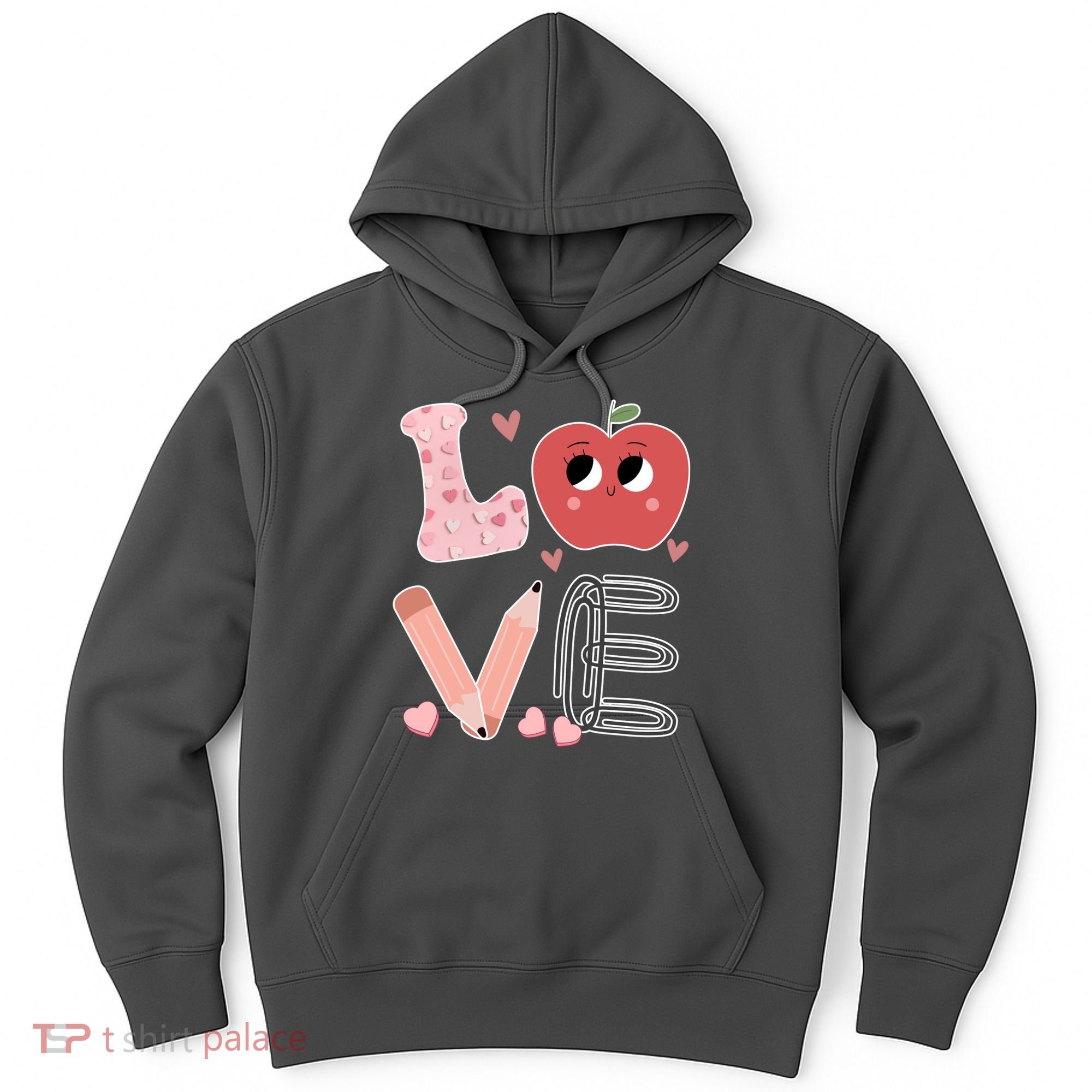 Love Apple Cute Teacher Gift Hoodie