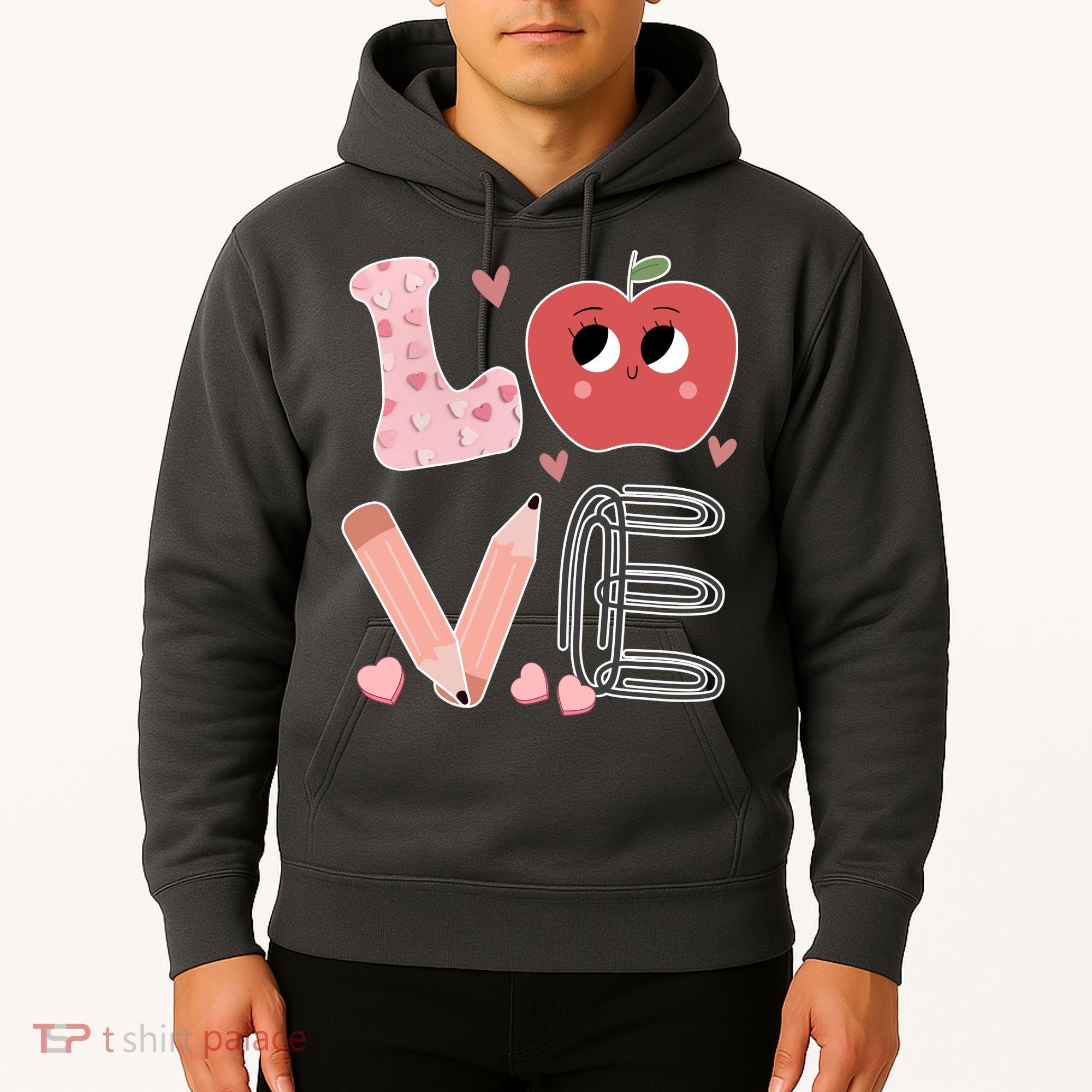 Love Apple Cute Teacher Gift Hoodie