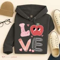 Love Apple Cute Teacher Gift Hoodie thumb 4