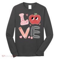 Love Apple Cute Teacher Gift Long Sleeve Shirt thumb 0