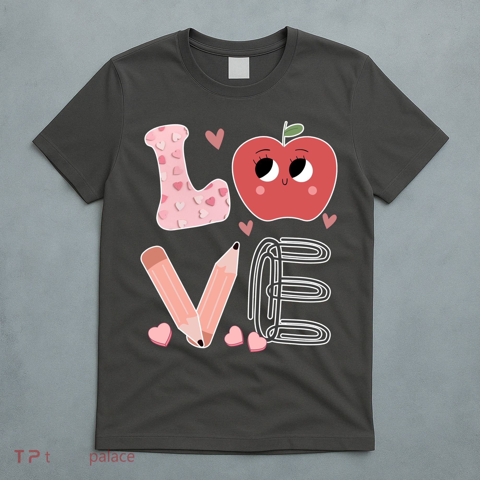 Love Apple Cute Teacher Gift T-Shirt