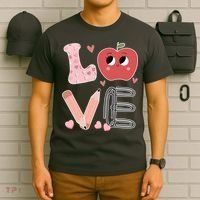 Love Apple Cute Teacher Gift T-Shirt thumb 6
