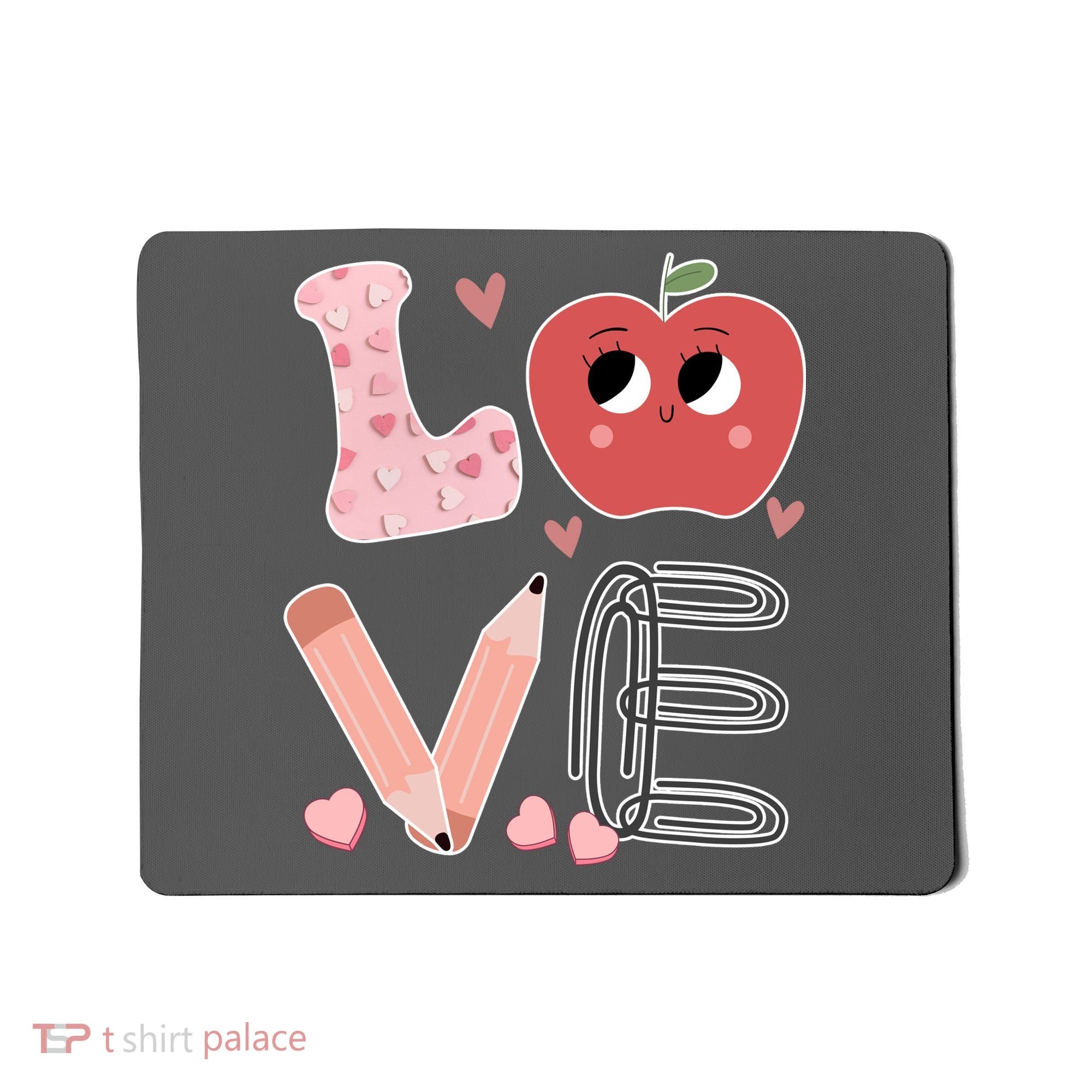 Love Apple Cute Teacher Gift Mousepad