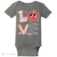 Love Apple Cute Teacher Gift Baby Bodysuit thumb 0