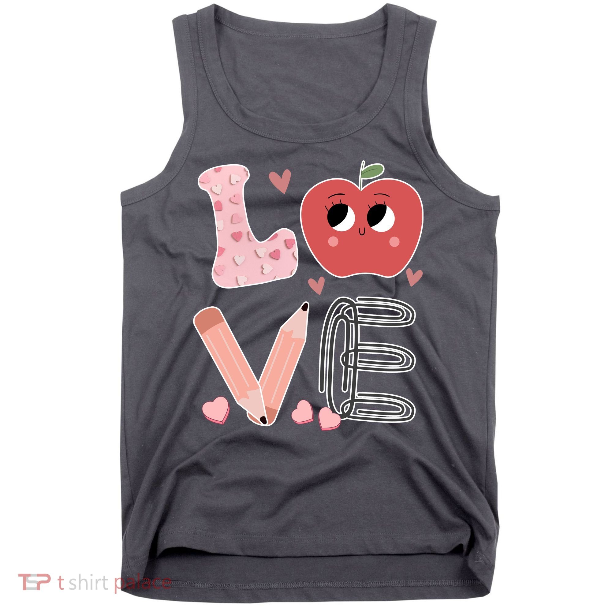Love Apple Cute Teacher Gift Tank Top