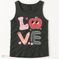 Love Apple Cute Teacher Gift Tank Top thumb 2