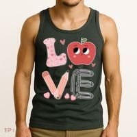 Love Apple Cute Teacher Gift Tank Top thumb 3