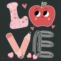 Love Apple Cute Teacher Gift Tank Top thumb 6