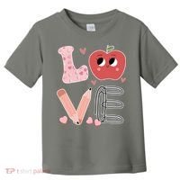 Love Apple Cute Teacher Gift Toddler T-Shirt thumb 0