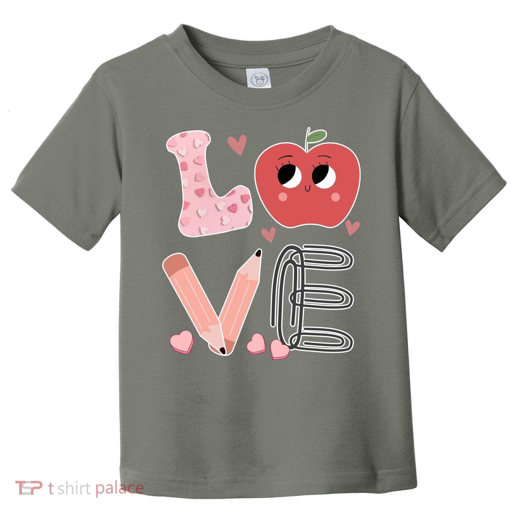 Love Apple Cute Teacher Gift Toddler T-Shirt