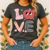 Love Apple Cute Teacher Gift Women's T-Shirt thumb 2