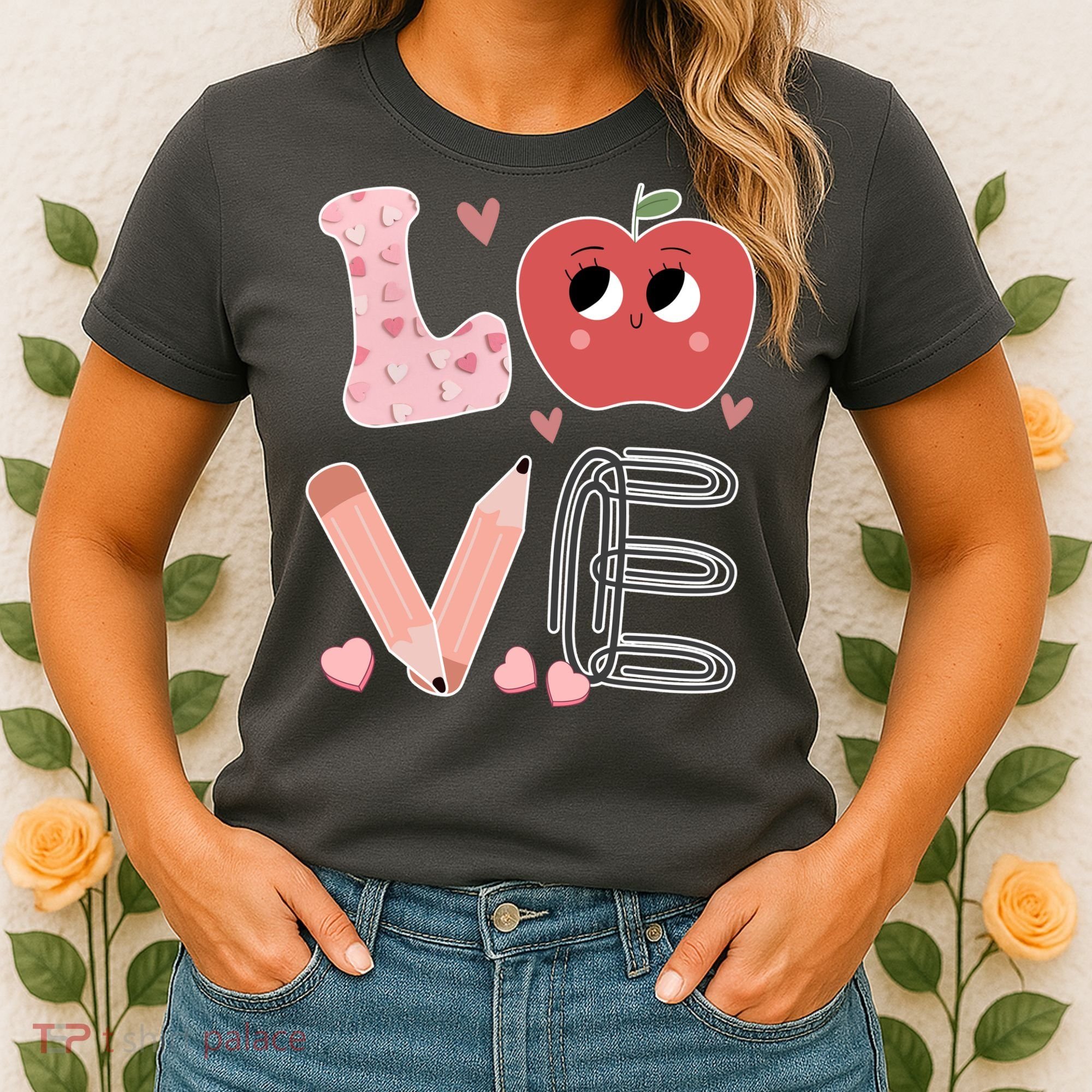 Love Apple Cute Teacher Gift Women's T-Shirt