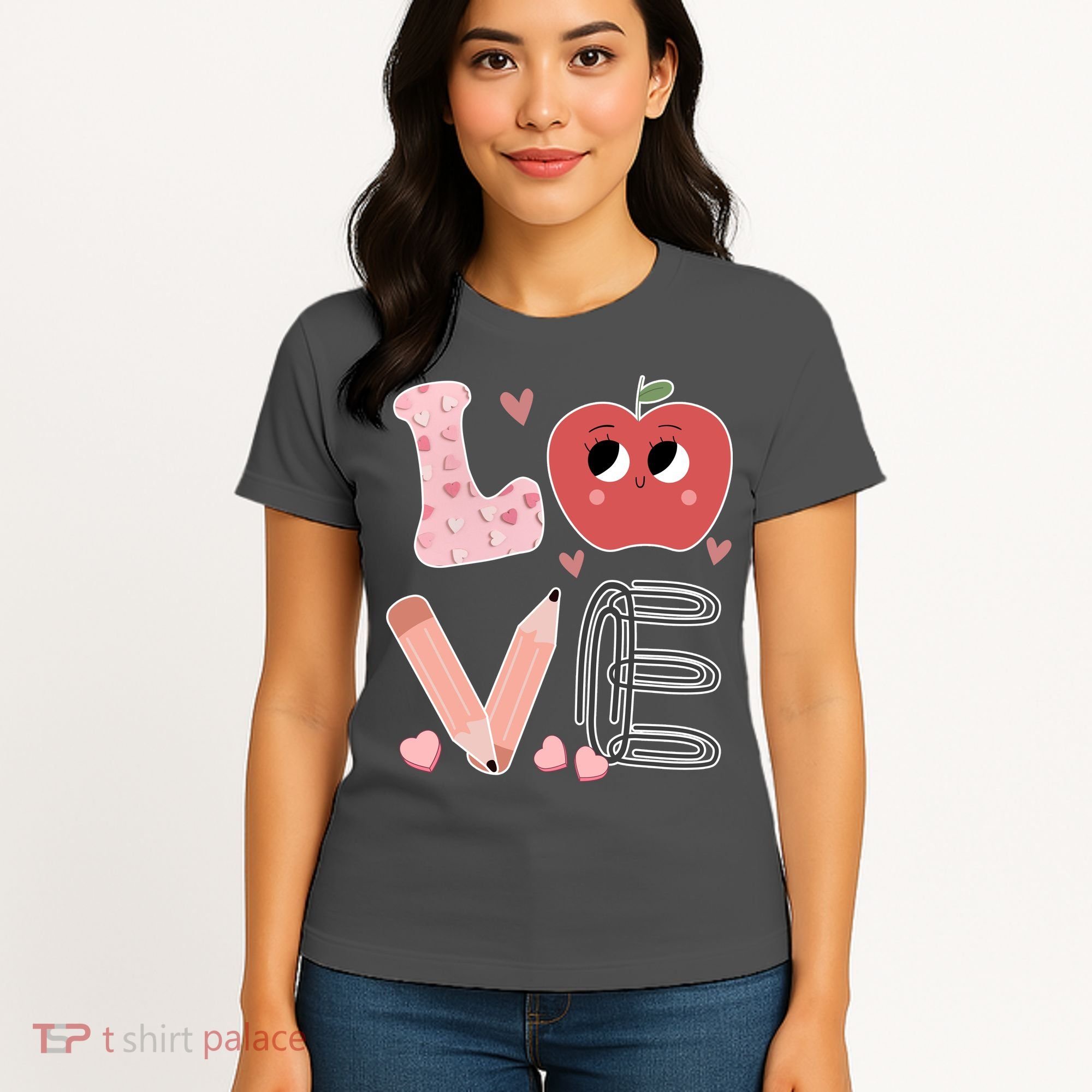 Love Apple Cute Teacher Gift Women's T-Shirt
