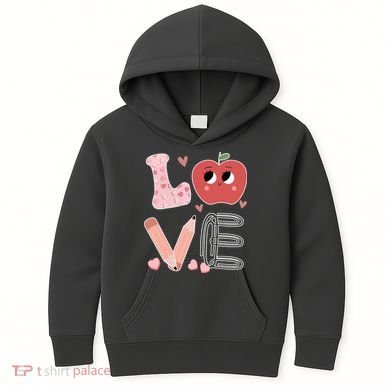 Love Apple Cute Teacher Gift Kids Hoodie