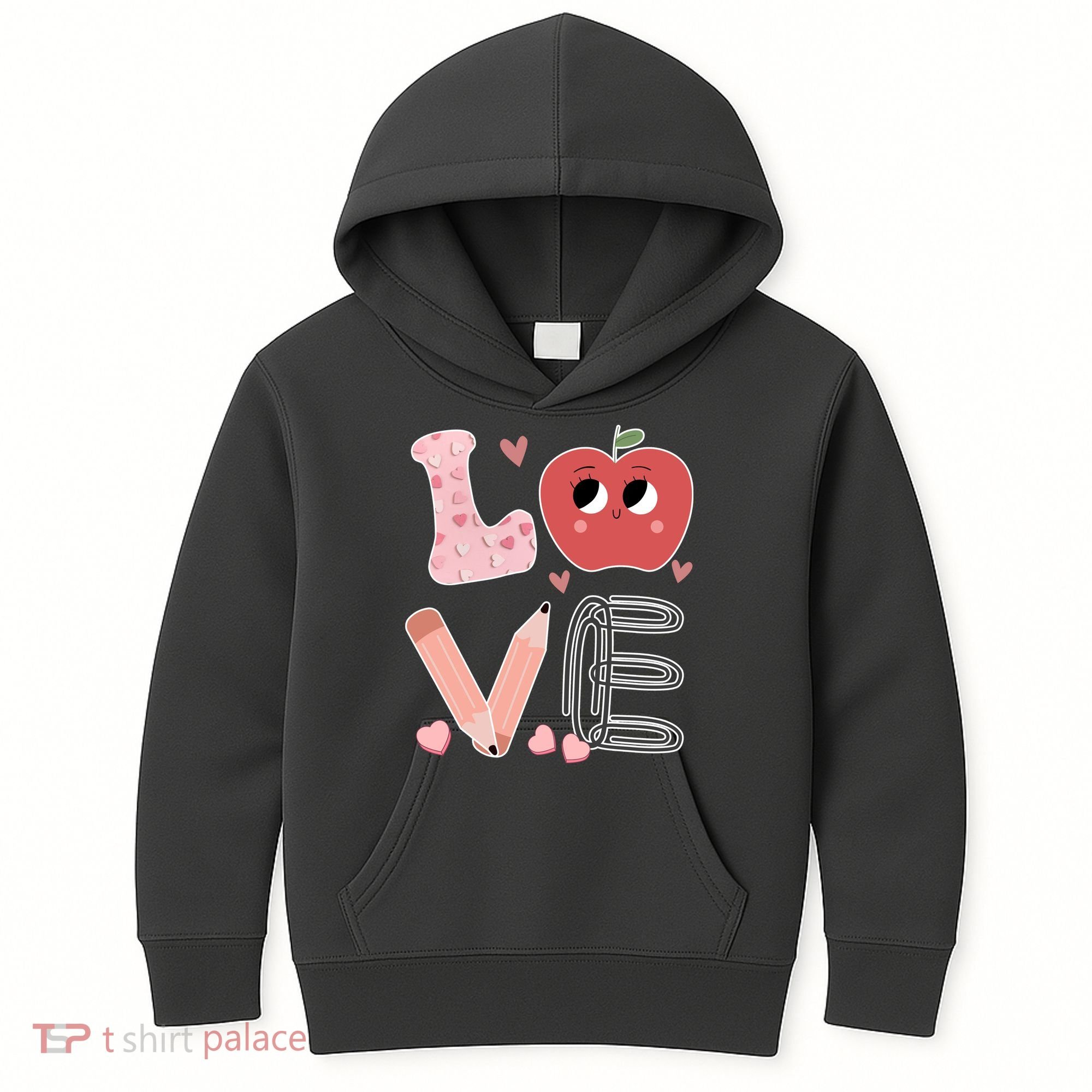 Love Apple Cute Teacher Gift Kids Hoodie