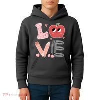 Love Apple Cute Teacher Gift Kids Hoodie thumb 4