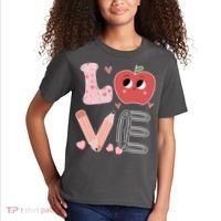 Love Apple Cute Teacher Gift Kids T-Shirt thumb 2