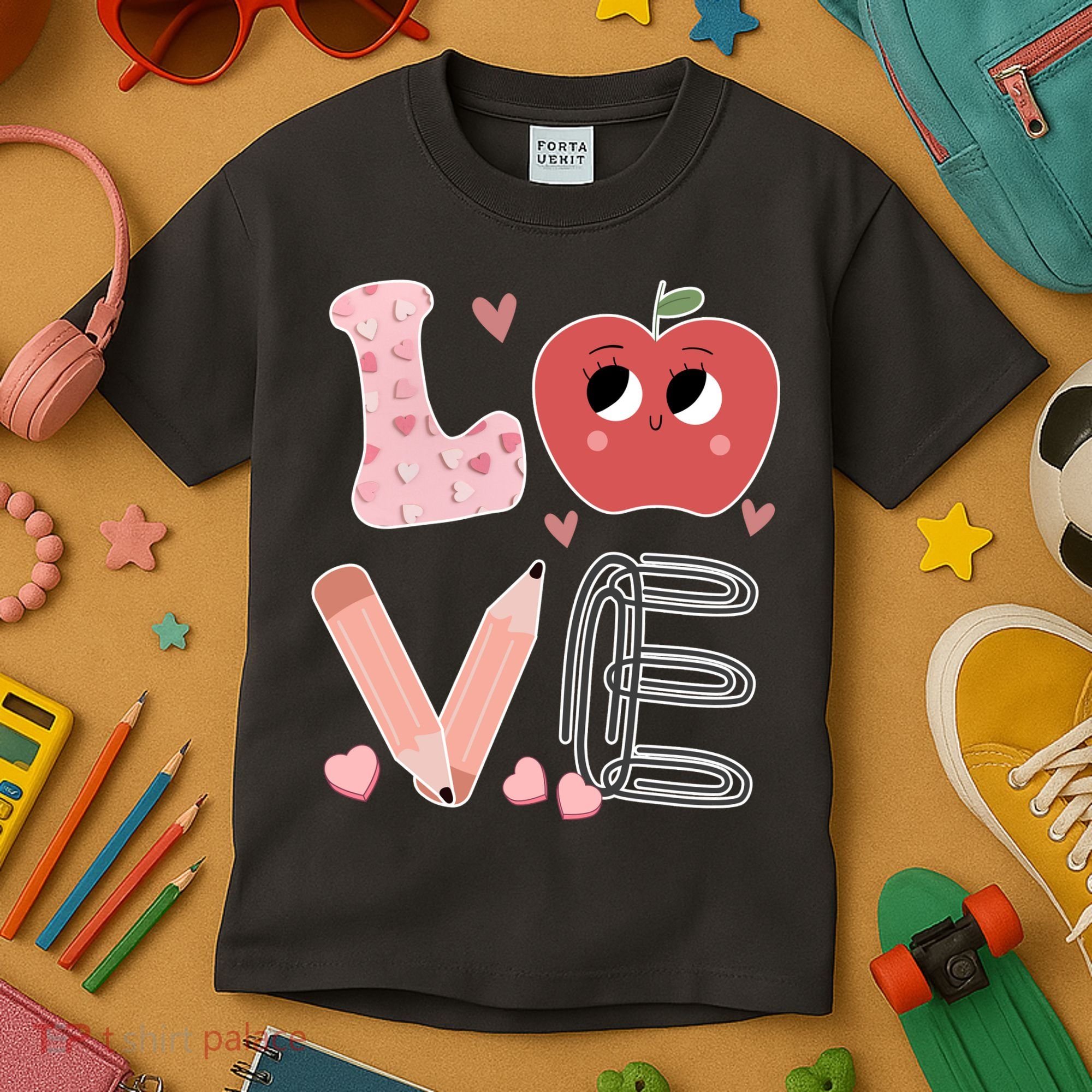 Love Apple Cute Teacher Gift Kids T-Shirt
