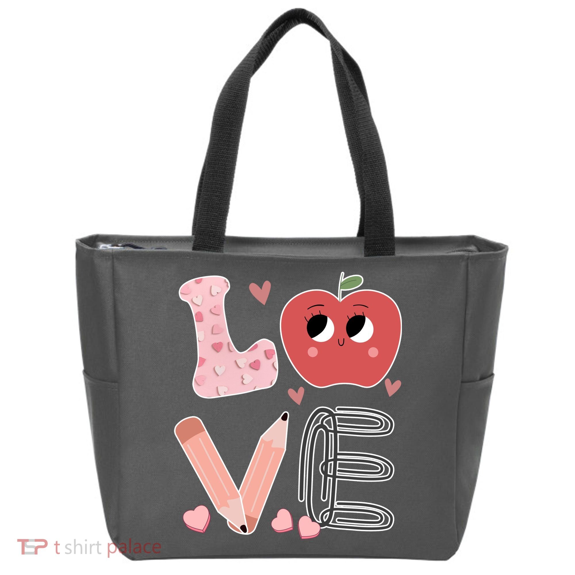 Love Apple Cute Teacher Gift Tote Bag