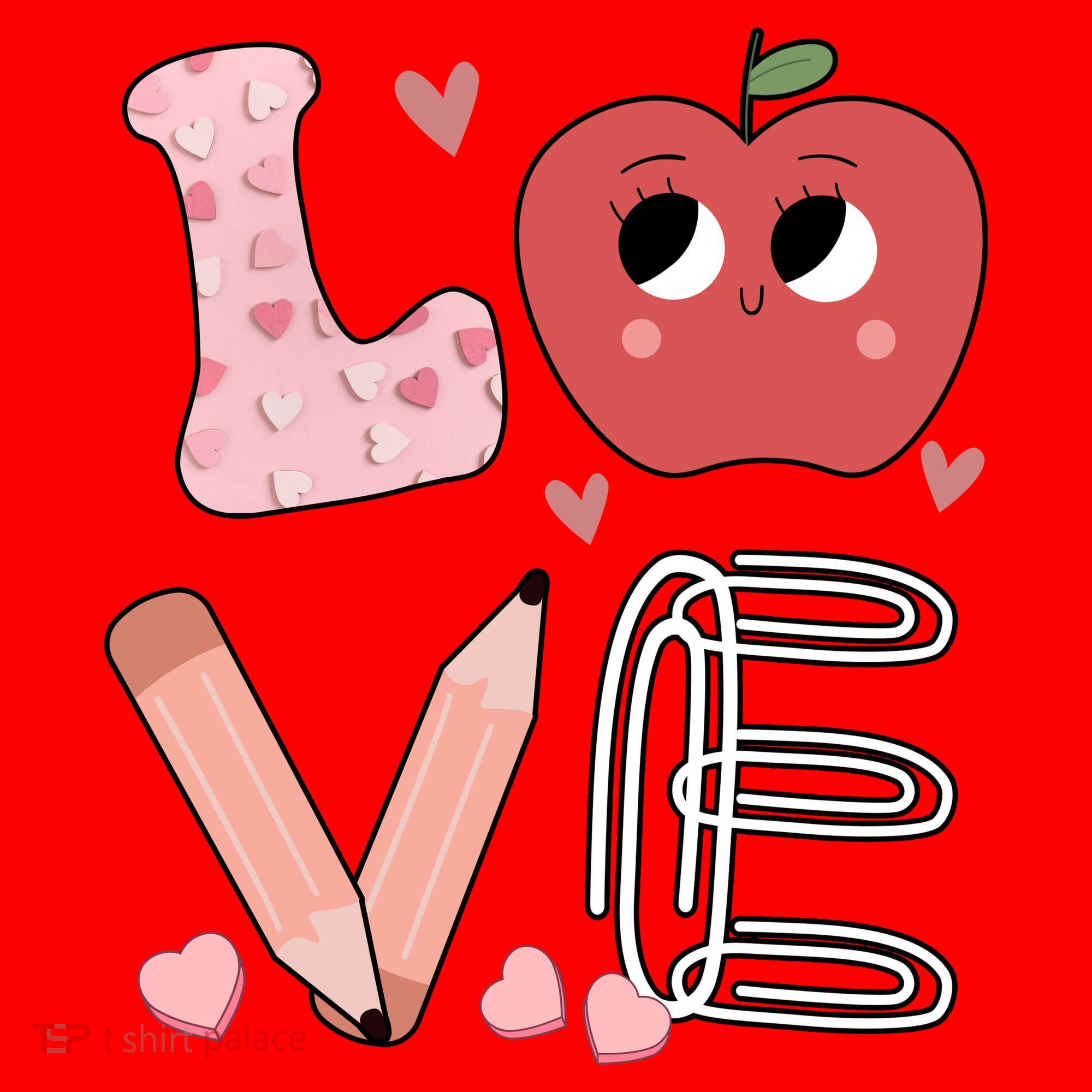 Love Apple Cute Teacher Gift Santa Hat