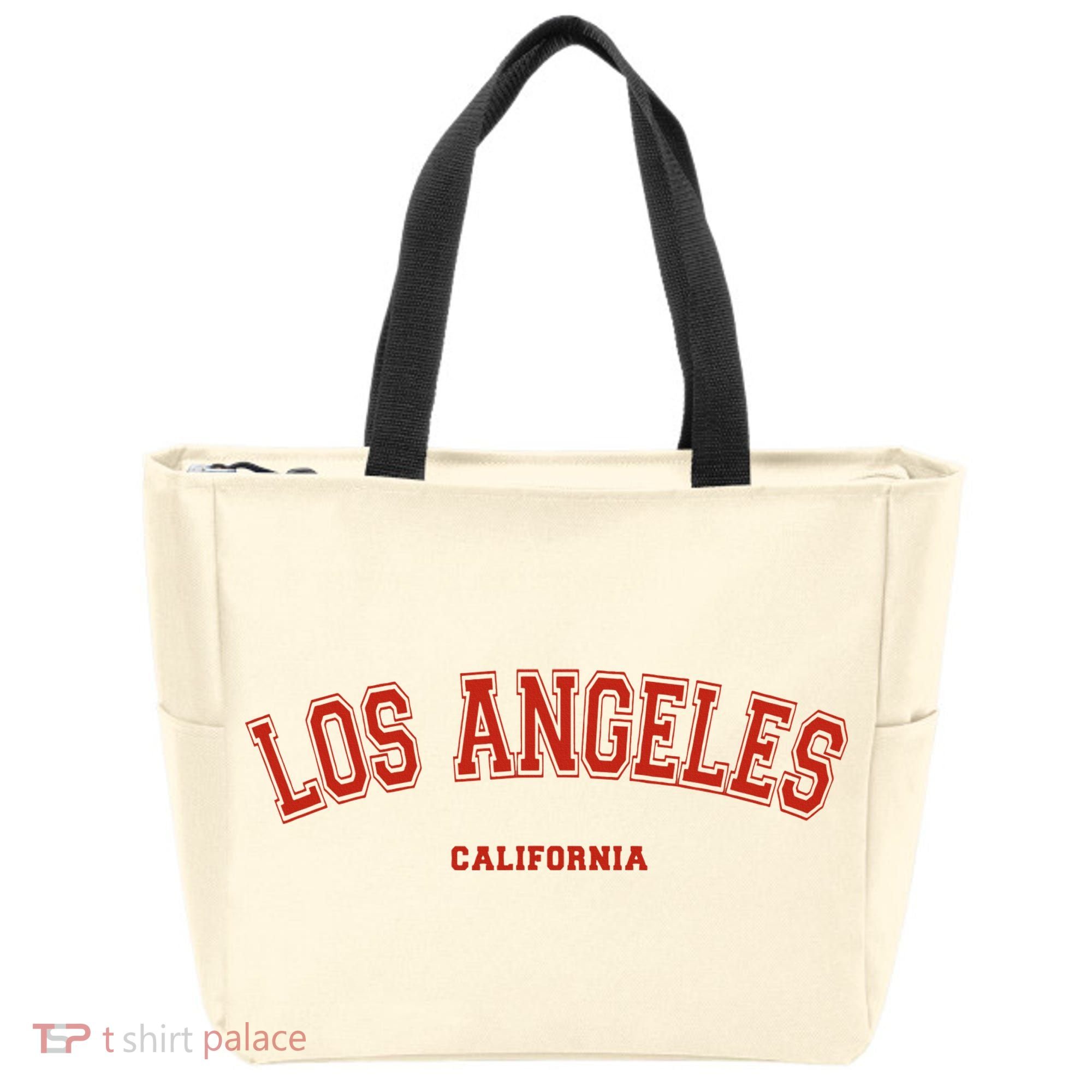 Los Angeles California CA Red Lette Tote Bag