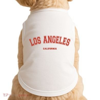 Los Angeles California CA Red Lette Doggie Tank