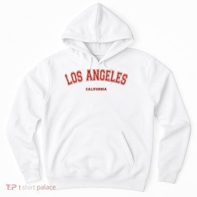 Los Angeles California CA Red Lette Hoodie