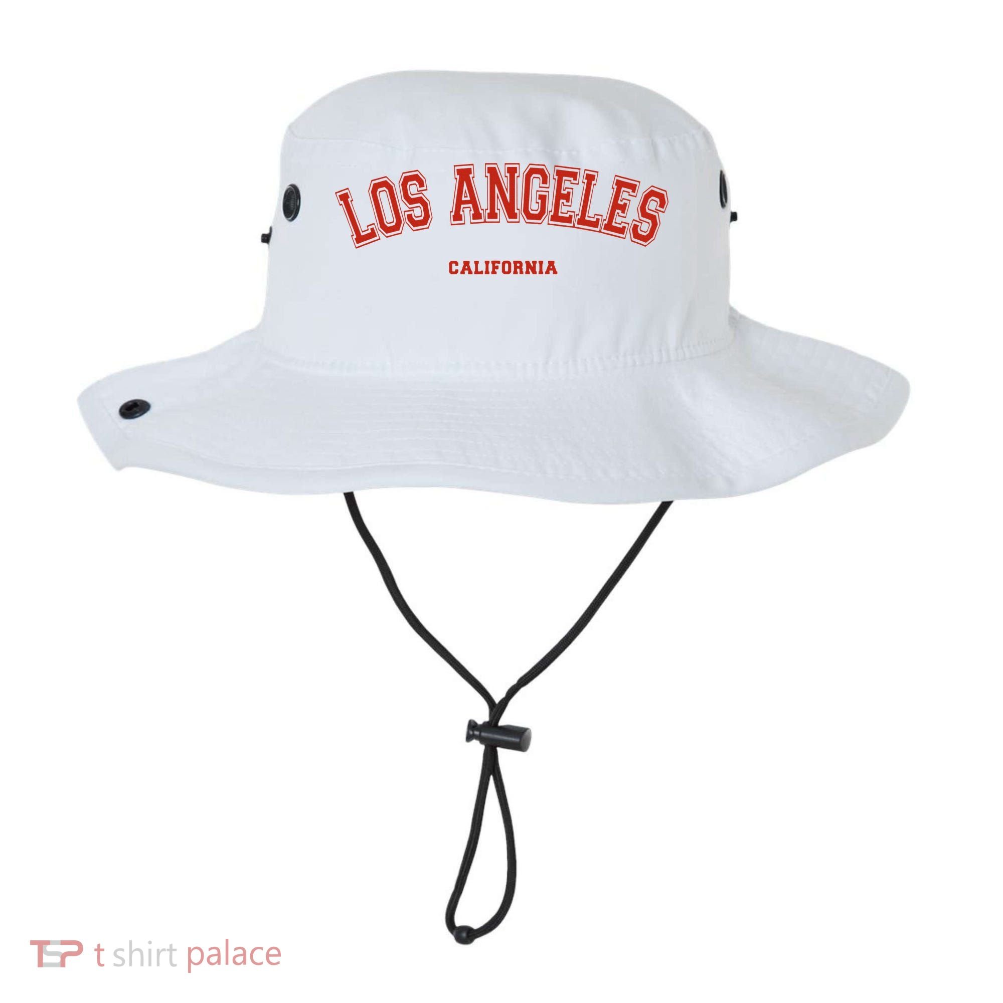 Los Angeles California CA Red Lette Bucket Hat