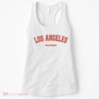 Los Angeles California CA Red Lette Women's Tank Top thumb 0